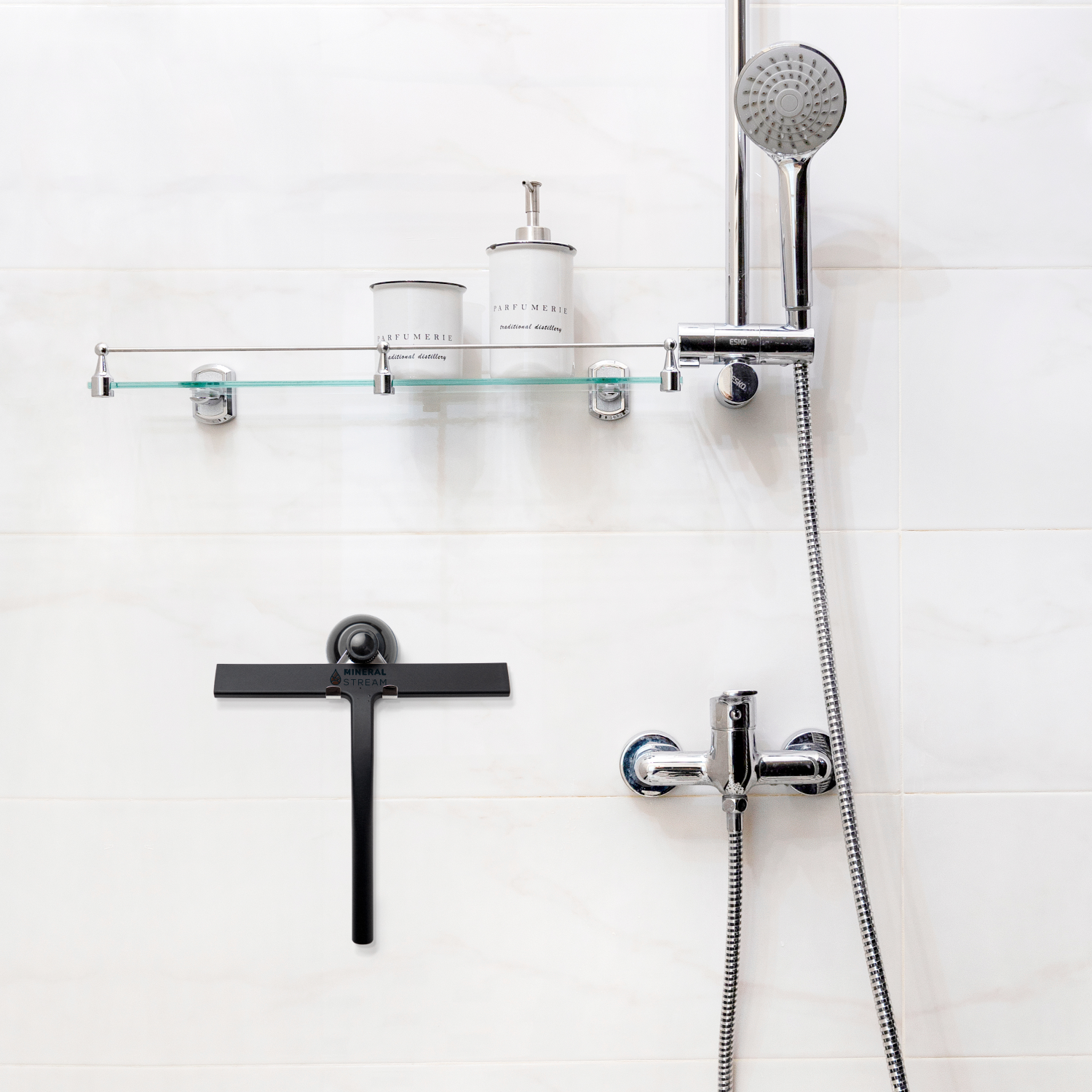 Sailche de douche minérale