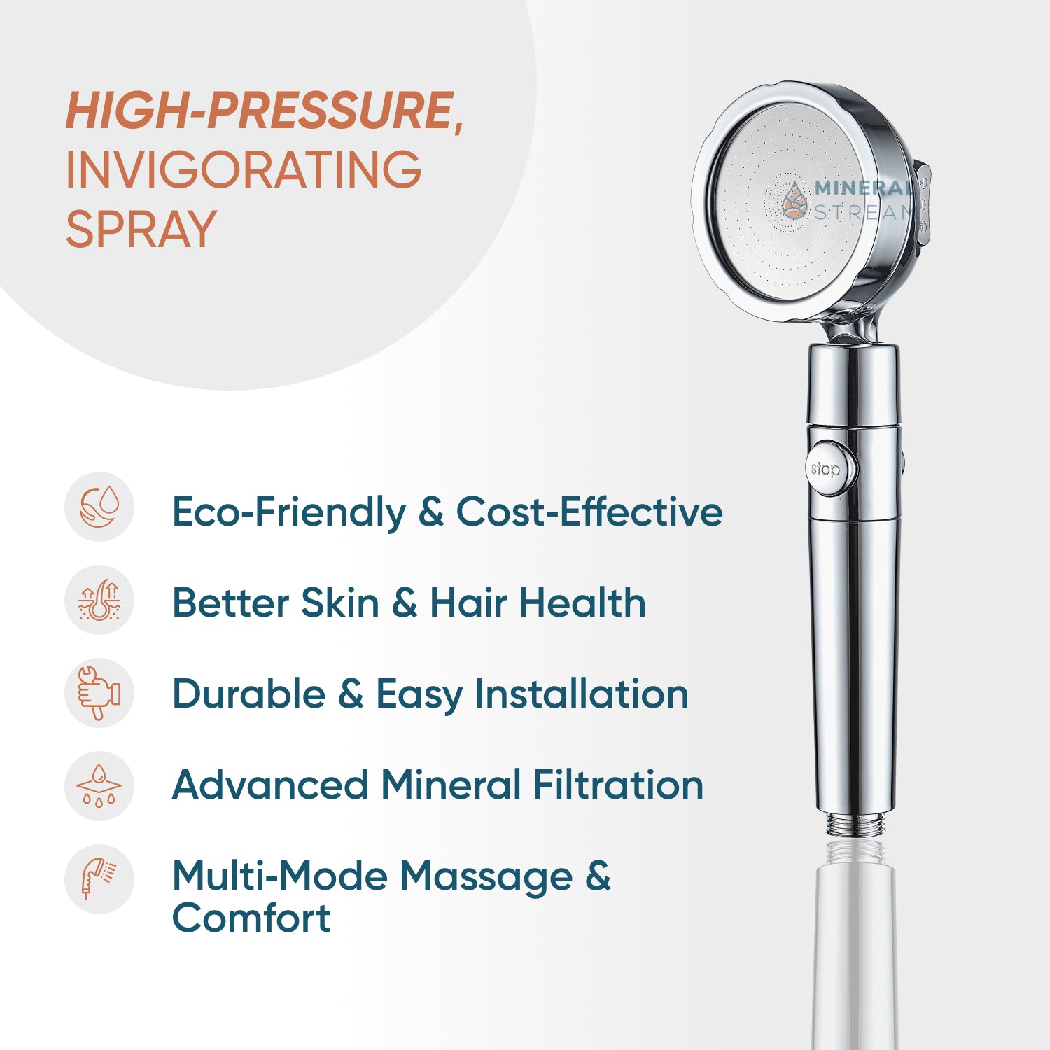 Pommeau de douche MineralStream Duo Kit d&