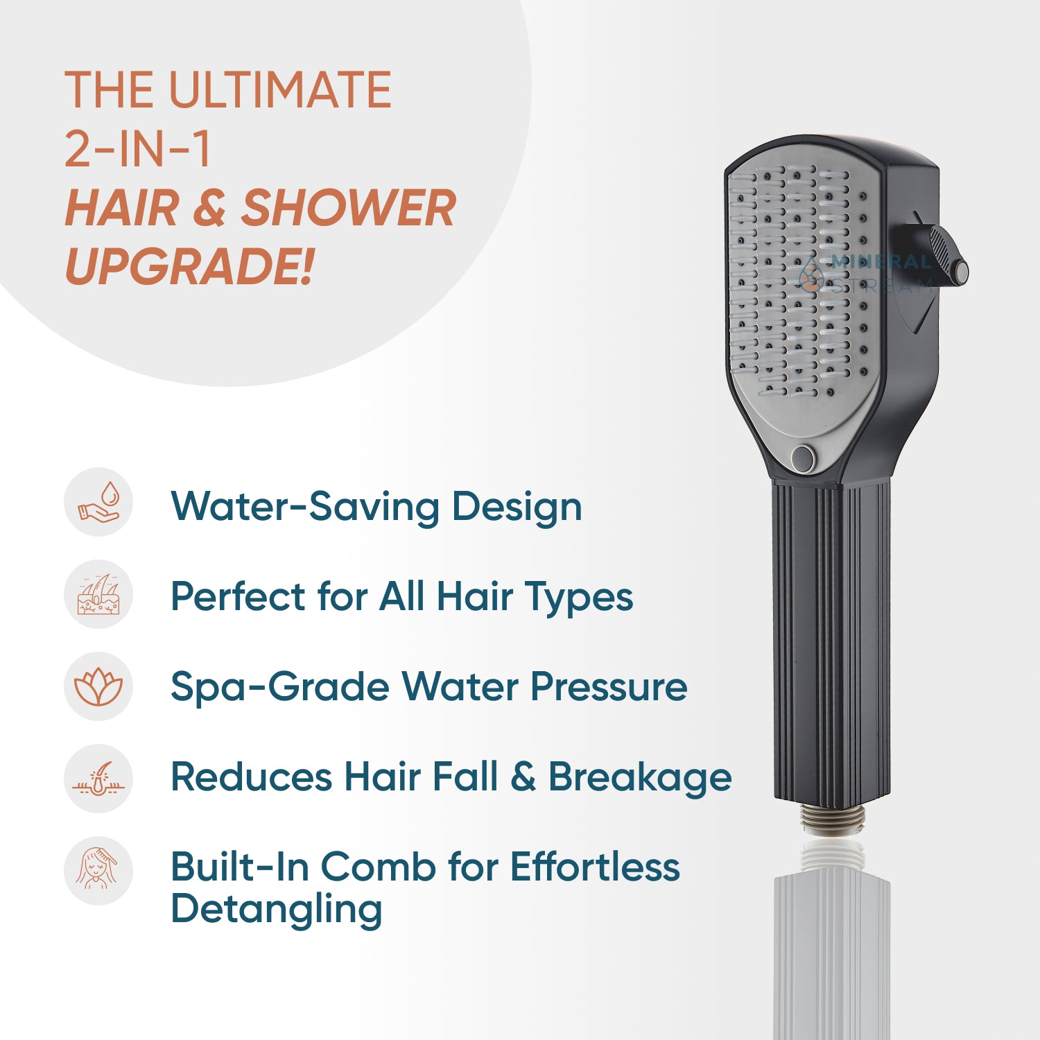 Detangler Chrome Dual Shower System