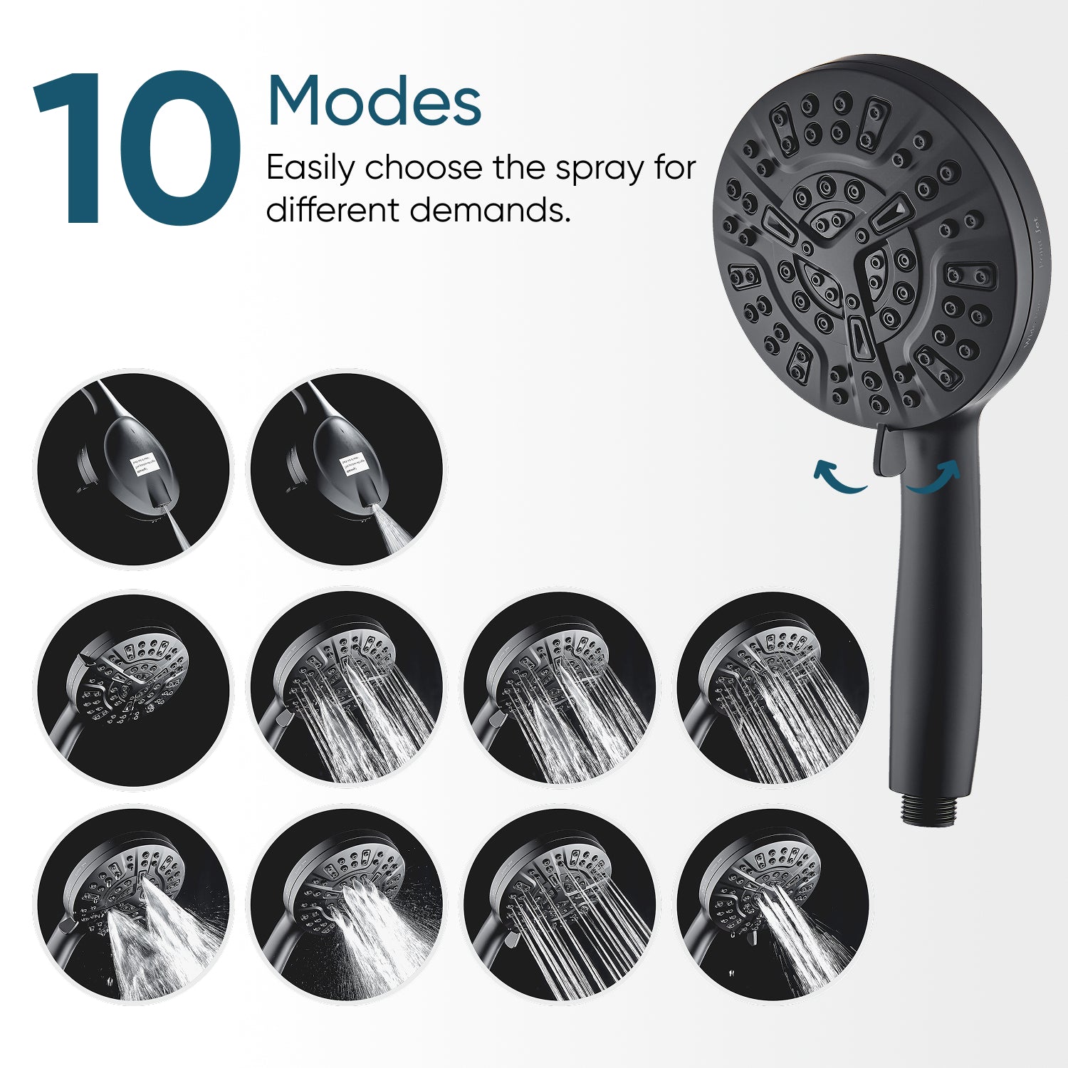 Luxe 10 Modus Duschhead Complete Duschkit