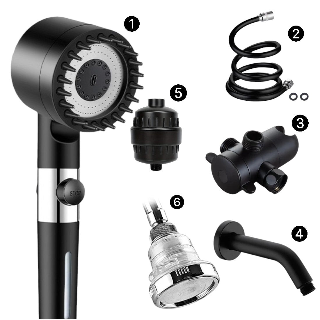 MineralStream Massage Duschkopf mit Filter