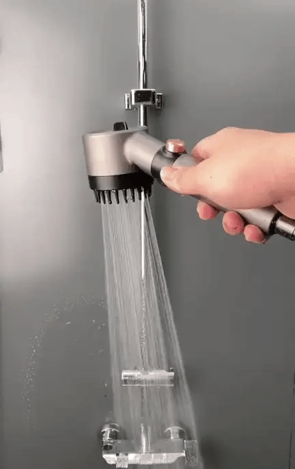 Pomme de douche + tuyau 2x + adaptateur 2x + filtre 3x + ruban adhésif en téflon