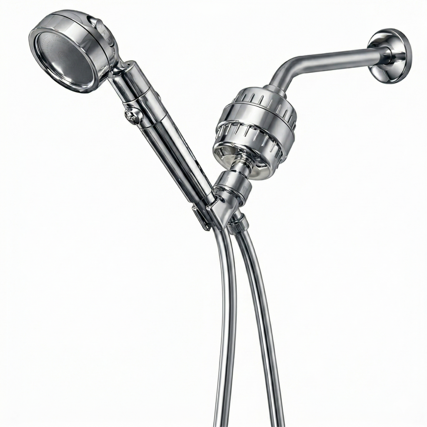 MineralStream Duo Shower Head Showerhead Complete Shower Kit