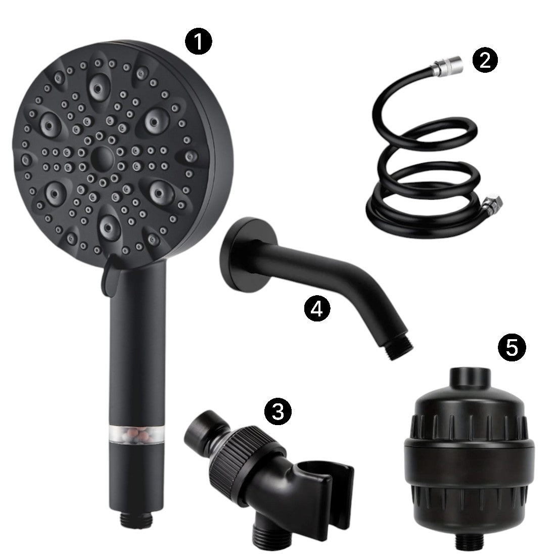 Luxe 9 Mode Showerhead Complete Shower Kit