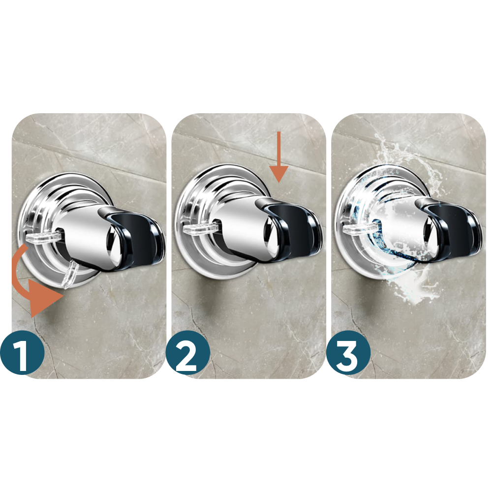 MOUNT YOUR SHOWER HEAD ANYWHERE — NO DRILLING