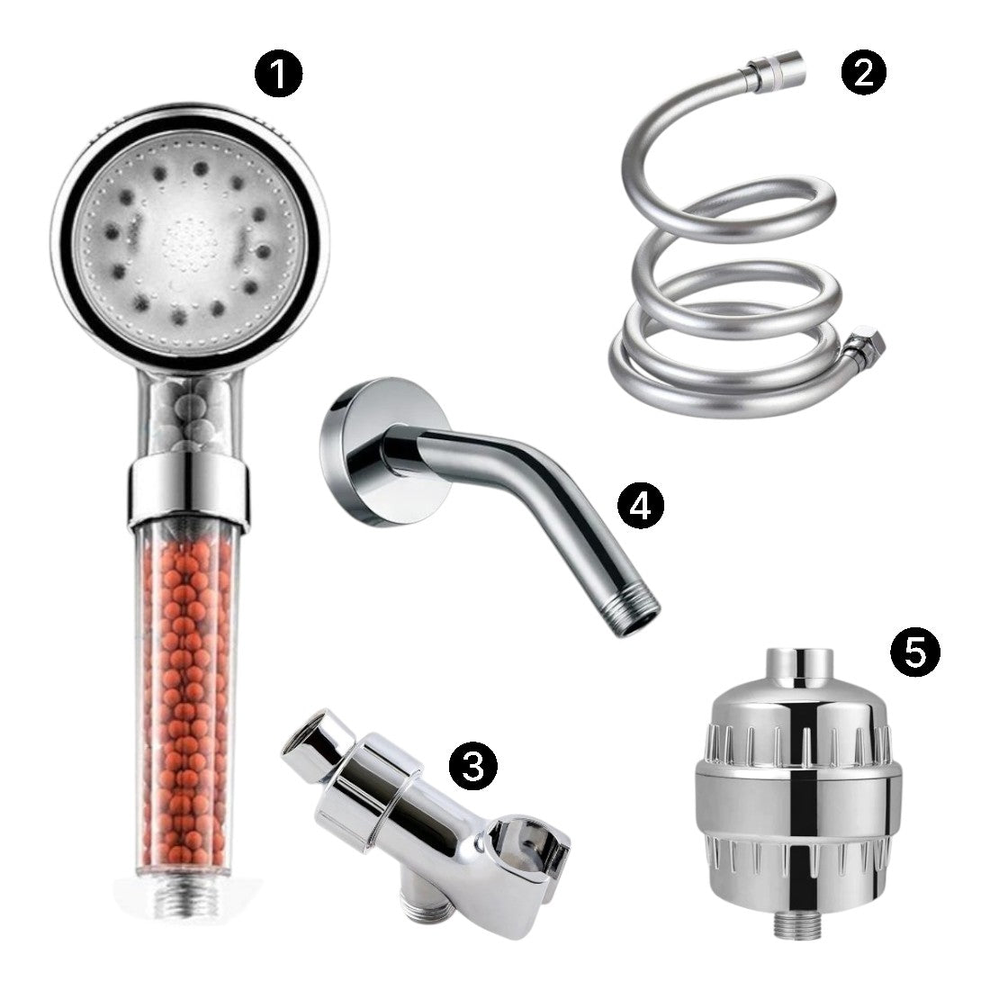 Kit de douche complet à la tête de douche à LED